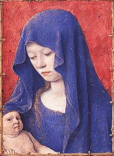 Jean Fouquet, The Virgin and child. Book of hours of Simon de Varie