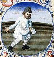 Book of Hours, calendar: man sowing